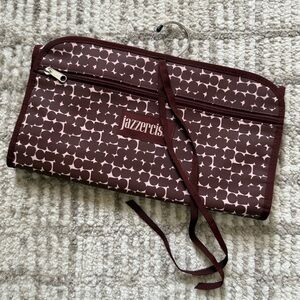 Brand New Jazzercise Brown and Pink Travel Hanger Bag, Make Up Bag, Neceser
